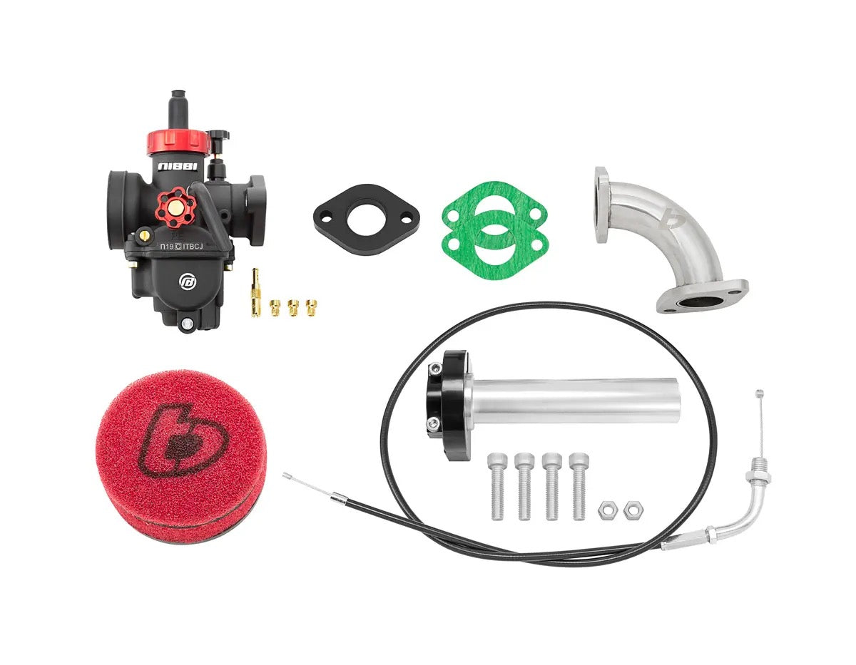 TB Parts Carb Kit, Nibbi 19, & Black Billet Throttle - TTR110